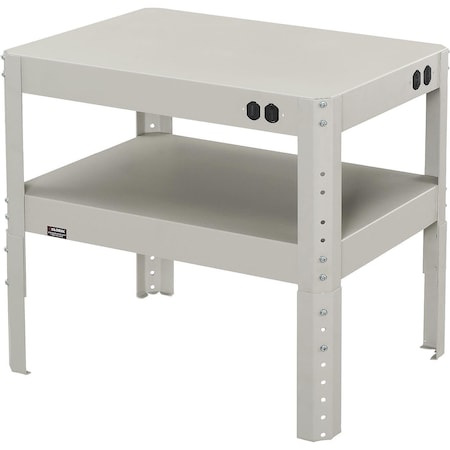 Global Industrial Adjustable Height Shop Stand, 16 Gauge Steel, 24W x 18D x 18 to 24H 254840